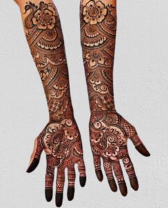 Beautiful full hand mehndi design
