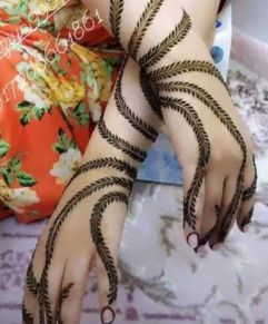 Beautiful Back Hand Arabic Mehndi Design 