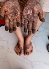 Groom Simple Mehndi Design for hand and foot
