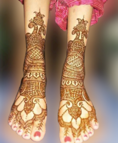 Dulhan Mehndi Design Photos For Feet
