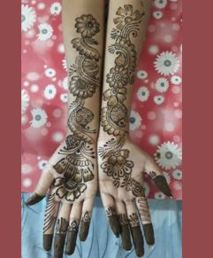 Flower Full Hand Mehndi Designs