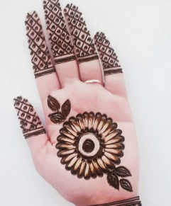 Simple Gol Mehndi Design Photo