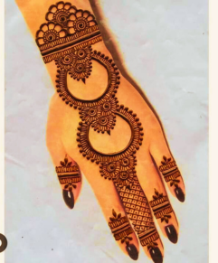 Gol Mehndi Design Photo back hand