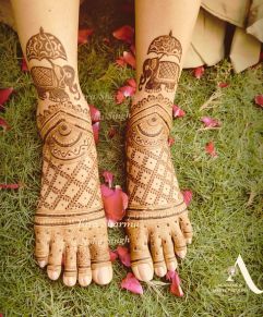 Bridal Indian Leg Mehndi Designs