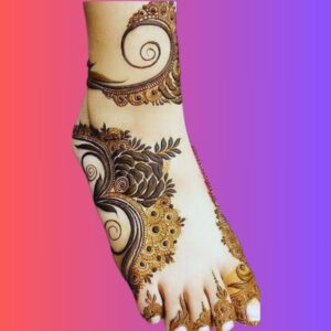Beautiful Leg Mehndi Design