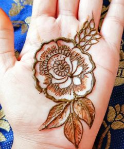 Cute Rose Flower Mehndi Design