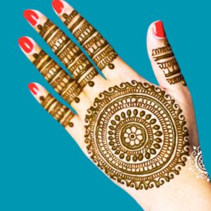Circular Back Hand Mehndi Design 2024 Simple And Beautiful for Women