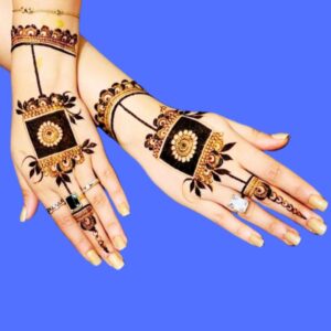 Simple full Back Hand Mehndi Design Easy For Women