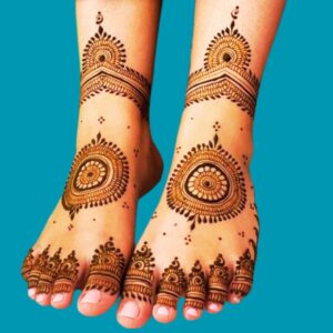 Bridal foot circle mehndi design for beginner 