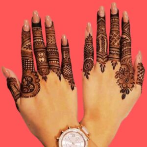 Simple Instagram Royal Finger Mehndi Design Back Hand
