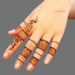 Simple Finger Mehndi Design Back Hand
