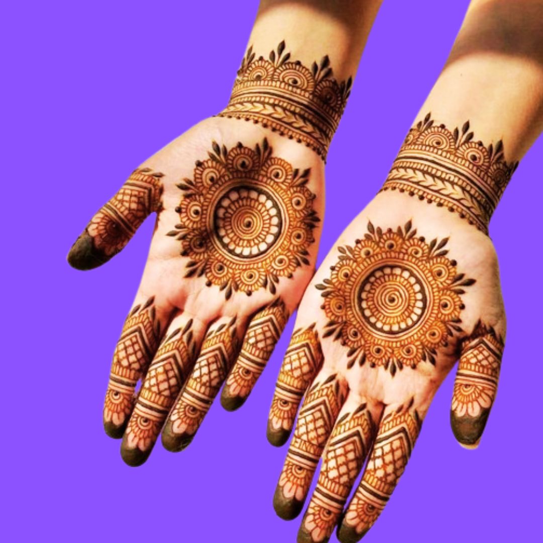 New Royal Mehndi Design For Front Hand 2024