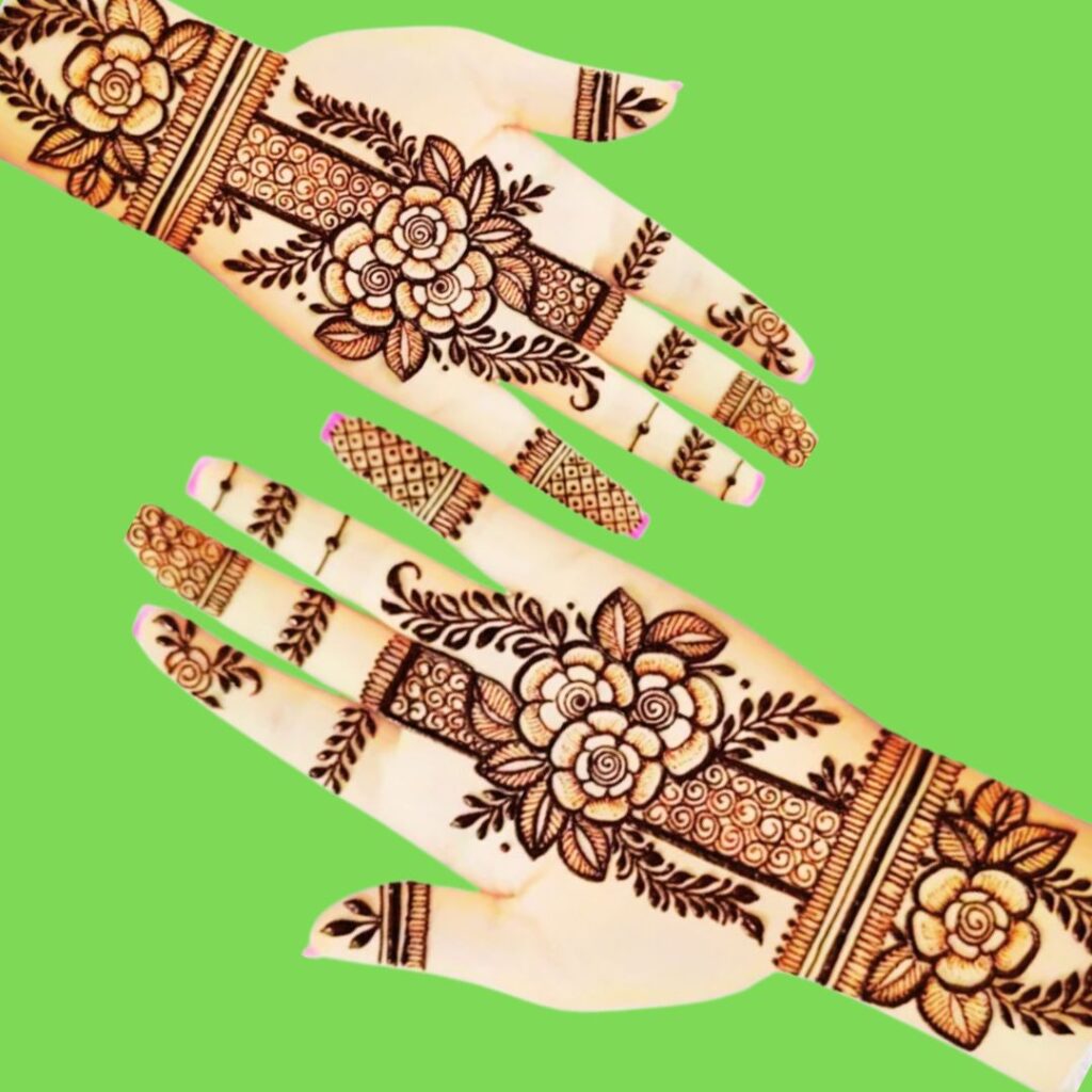 Easy Mehndi Design Of Royal For Front Hand