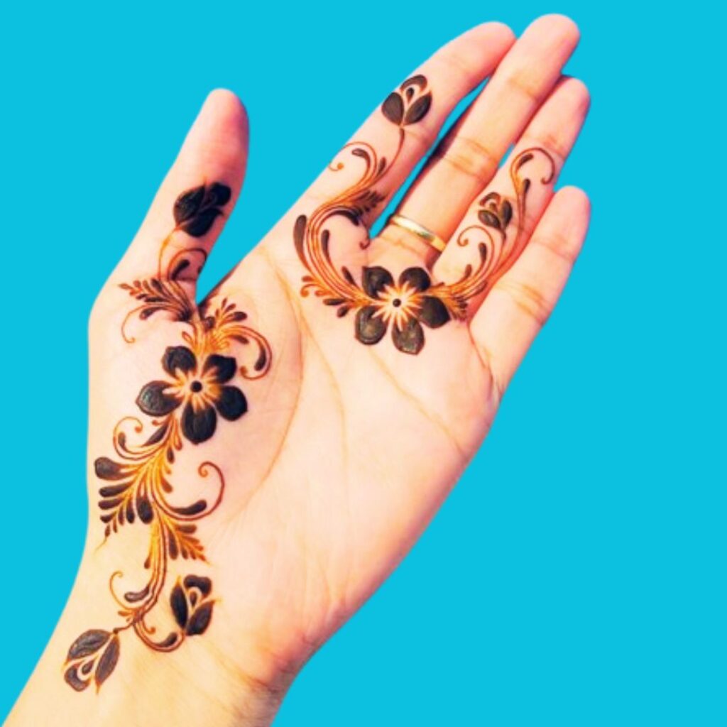 Easy Flower Mehndi Designs On Full Hand