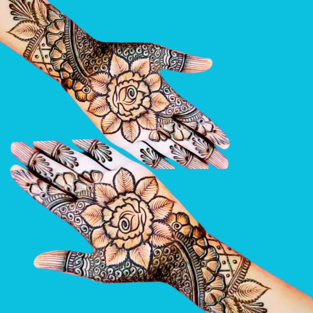 Flower Mehndi Designs On Full Hand Simple And Beautiful