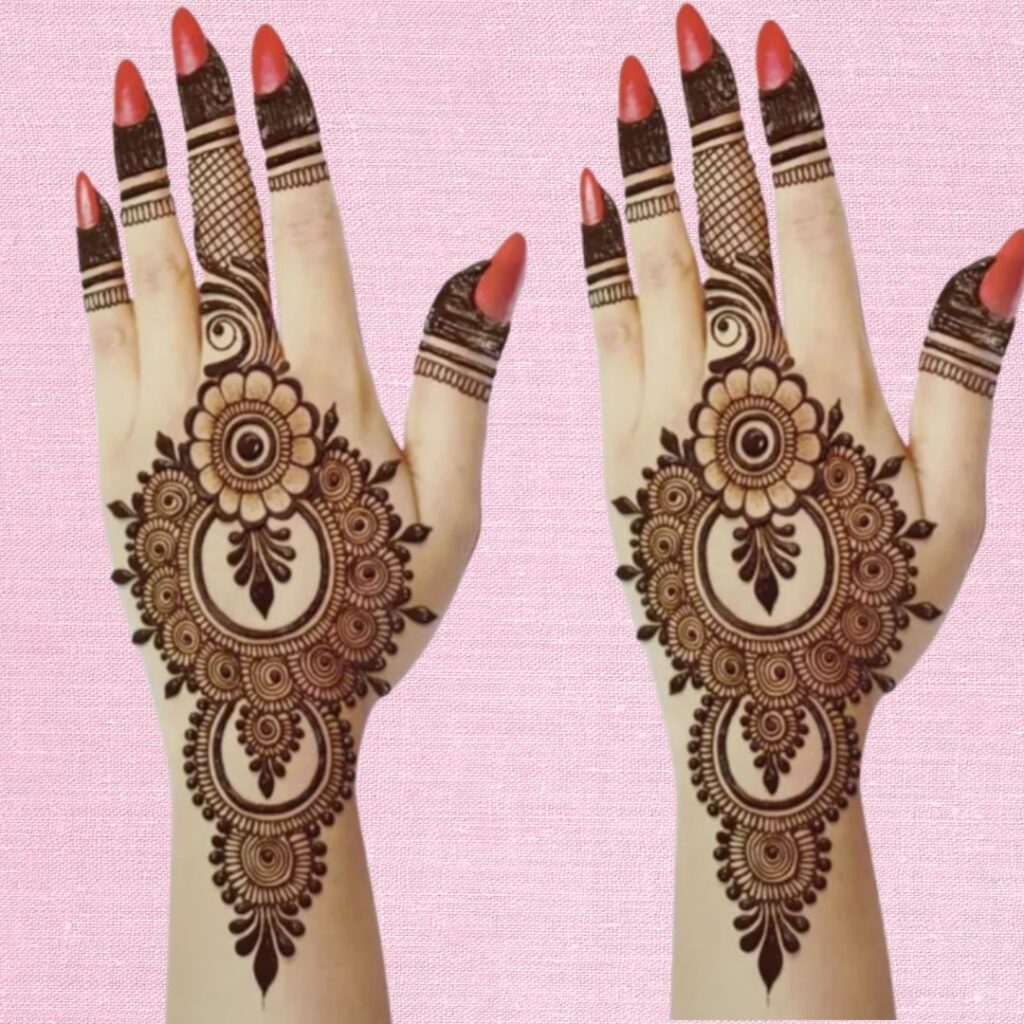 Simple Mehndi Design Back Of Hand For Girls