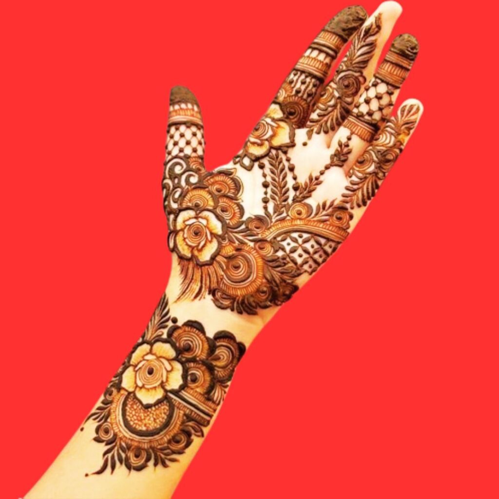 Flower Full Hand Mehndi Design Of Royal